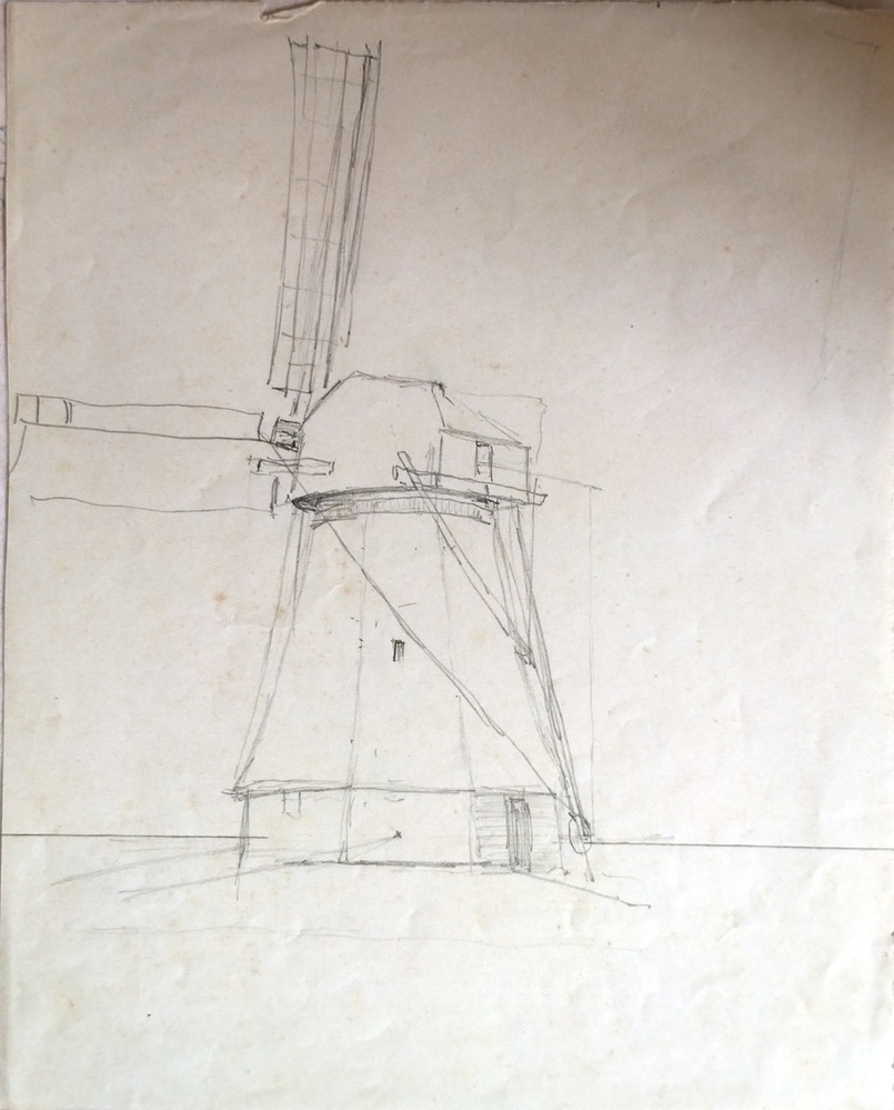 Tekening voorstellende molen