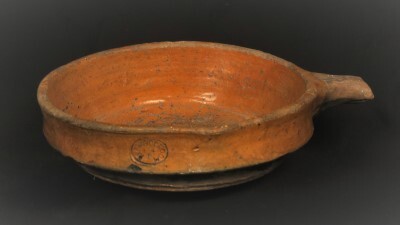 Bakpan / koekepan welk werd gebruikt voor mosterstip uit de eerste helft van de negentiende eeuw