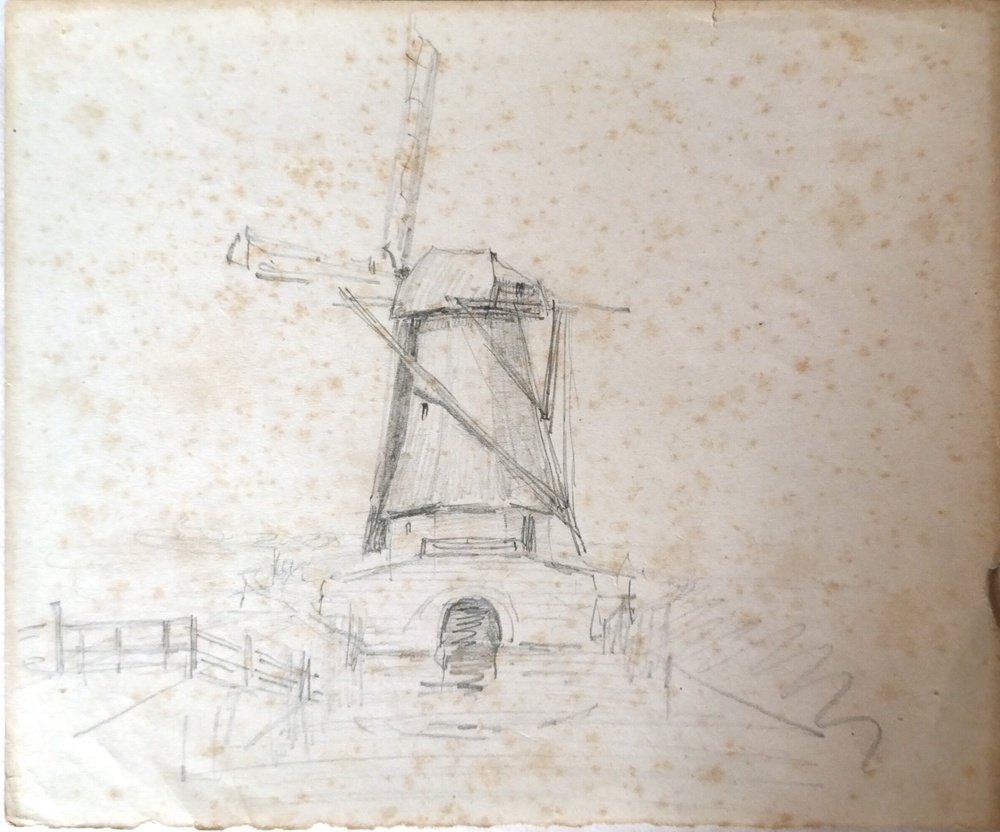 Tekening voorstellende molen