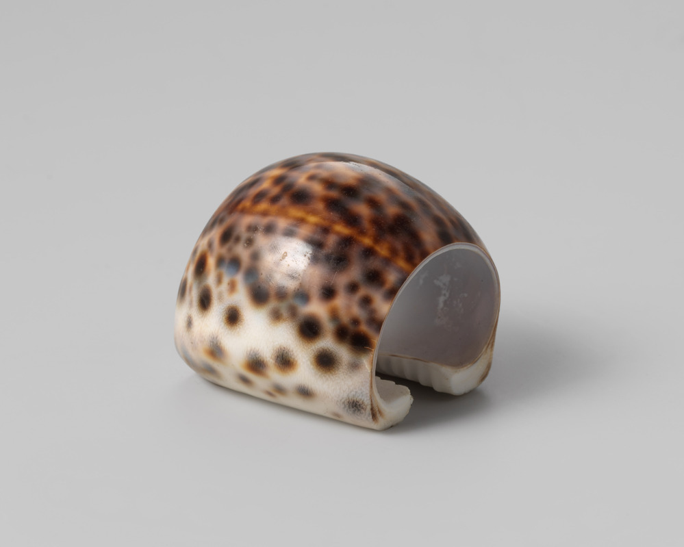 Servetring gemaakt van een tijgerschelp