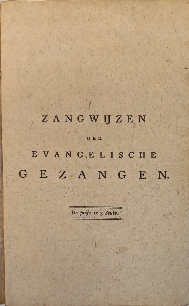 Zangwijzen der Evangelische gezangen. 1818