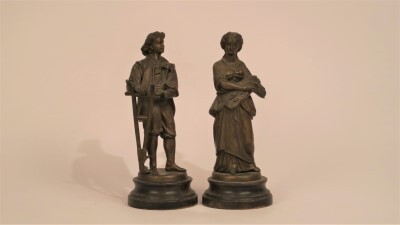 Beeld voorstellende man met ploeg