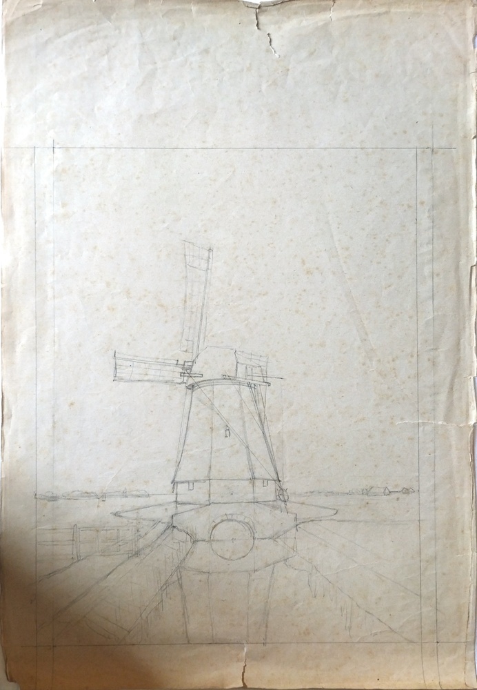 Tekening voorstellende molen