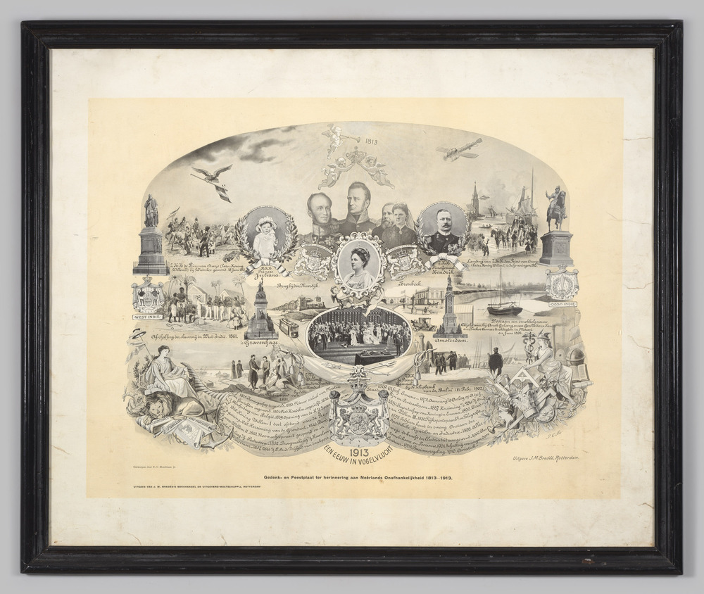 Prent 100 jaar Koninkrijk der Nederlanden 1813-1913