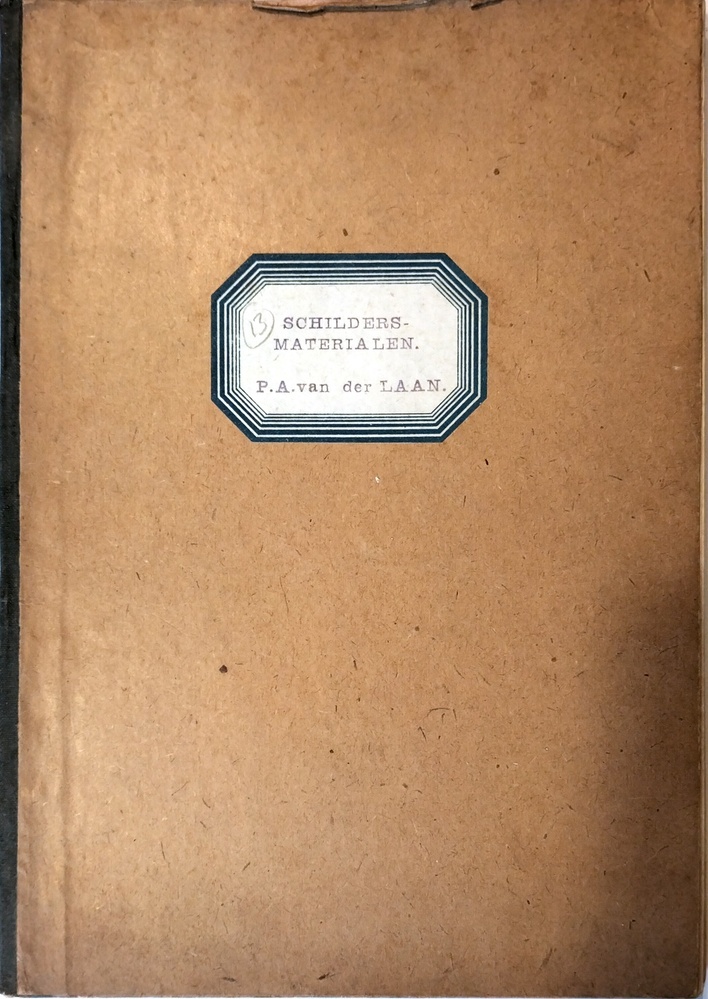 Schildersmaterialen. P.A. van der Laan.