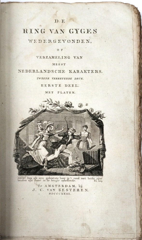 De ring van Gyges wedergevonden, of verzameling van meest Nederlandsche karakters. 1823