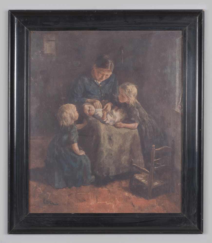 Reproductie, ingelijst, achter glas