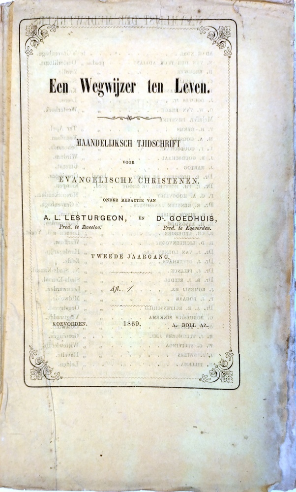 Een wegwijzer ten leven. Afl. 1.