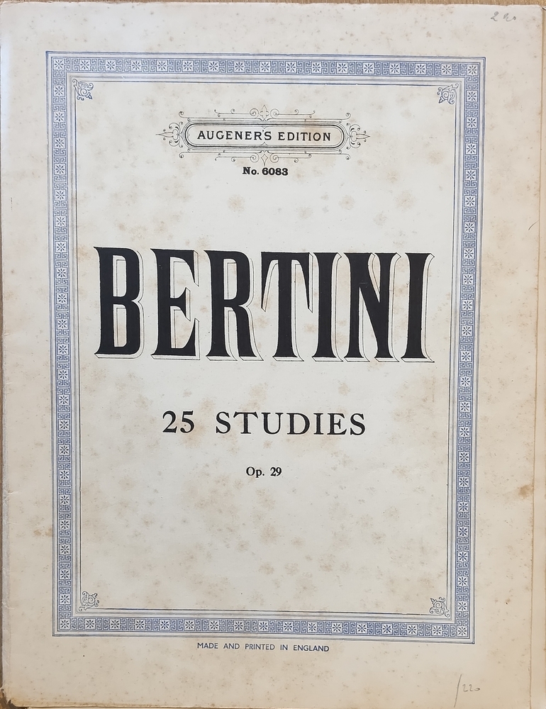25 studies voor pianoforte Bertini