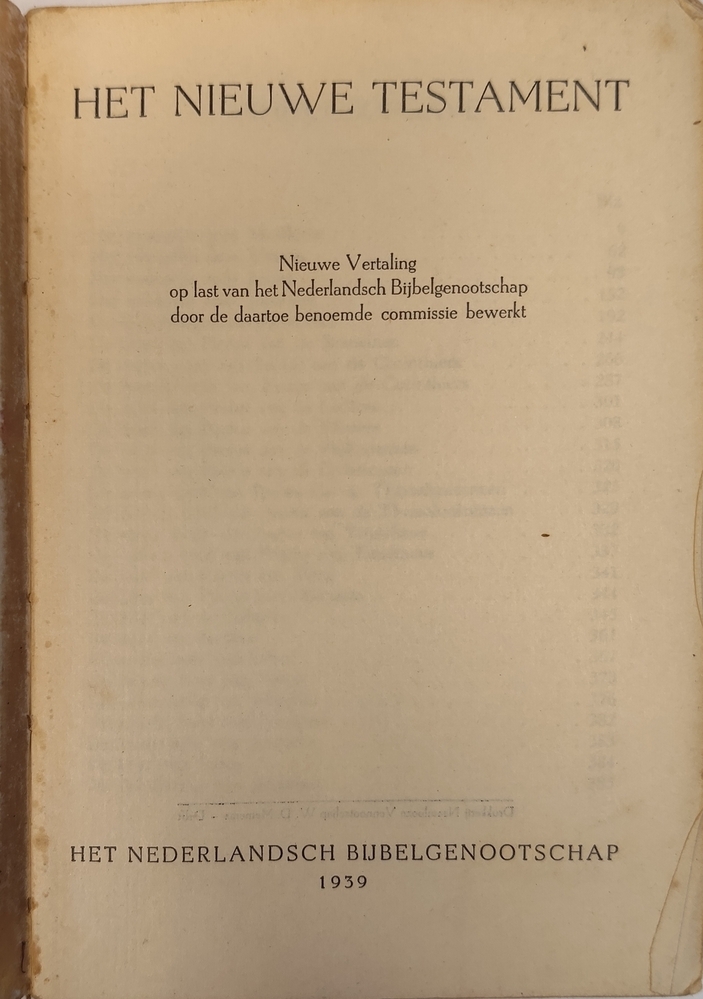 Het nieuwe testament. 1939