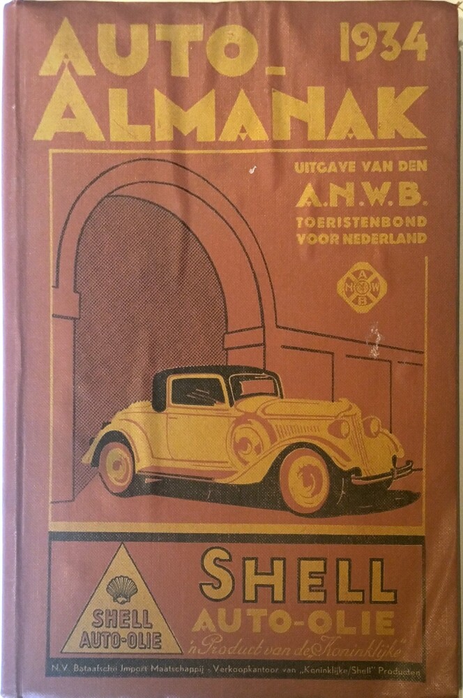Auto-almanak 1934. Uitgave van den A.N.W.B. toeristenbond voor Nederland