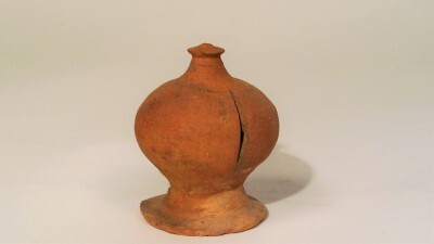 Spaarpot of zogenaamde spaarbol (zeer zelfdzaam) rond 1600