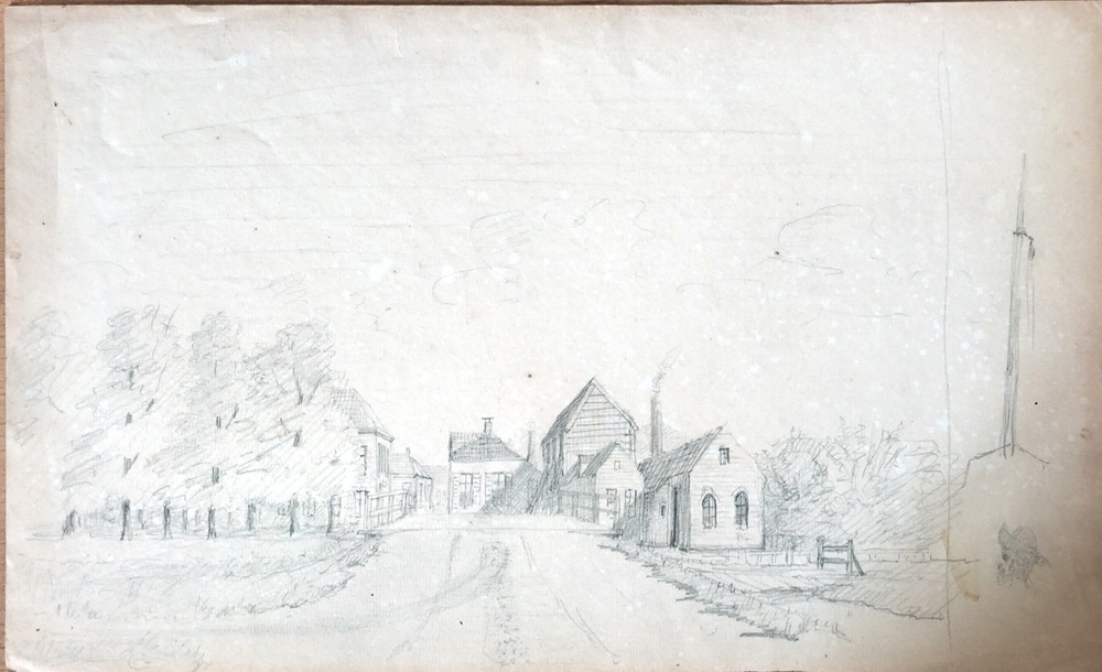 Tekening voorstellende straat