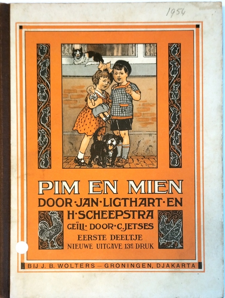 Pim en Mien door Jan Ligthart en H. Scheepstra. 1e deeltje, nieuwe uitgave 13e druk, 1954.