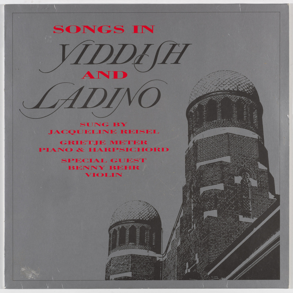 Langspeelplaat, Songs in Jiddish and Ladino, Jacqueline Reisel, Grietje Meter en Benny Behr, 1986