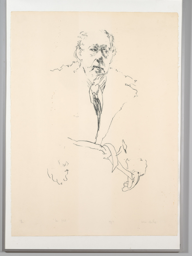 Portret van Leo Fuld, door Sam Drukker, 1993, lithografie