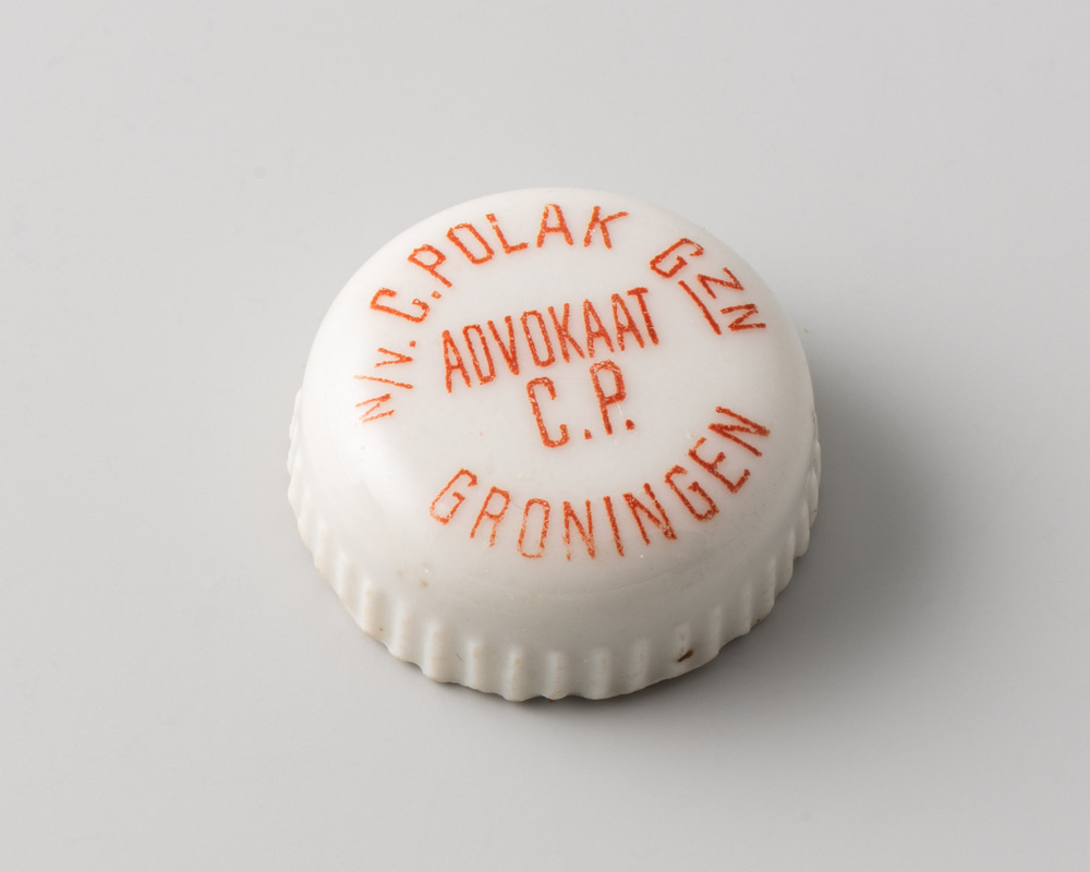 Flessendop advocaat, Polak, 1930-1950, keramiek
