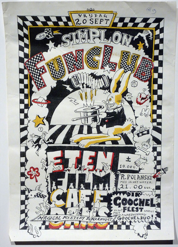 vrijdag 20 sept simplon funclub eten +- 19.00 uur film r. polanski mes in het water 21.00 uur cafe dans dik goochelfeest 22.30 uur gratis met awardwinning goochelduo magical mystery dancenight