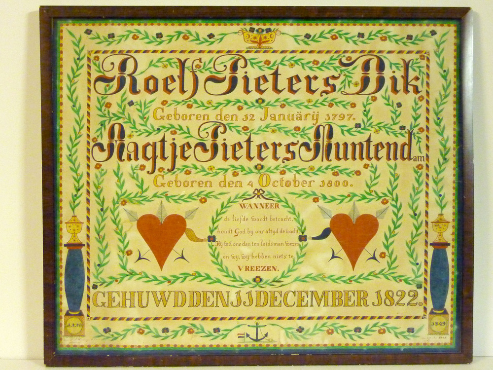 Huwelijk R.P.Dik en A.P.Muntendam