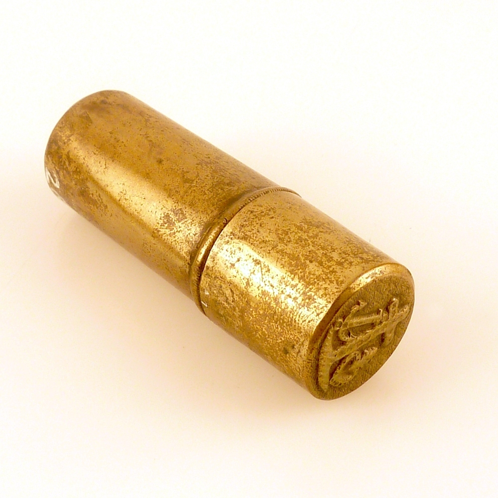 koperen tondeldoos, cylindrisch van vorm