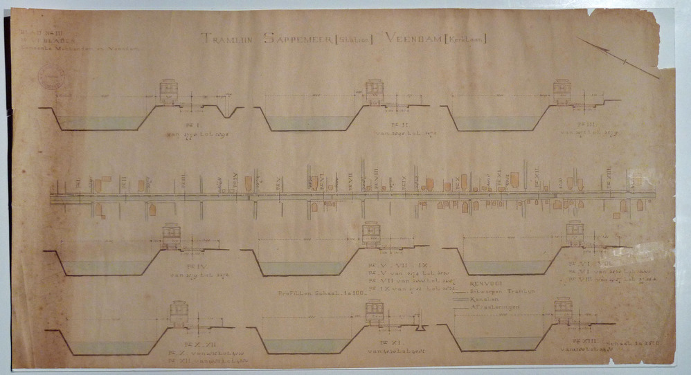 tramlijn Sappemeer (Station ) Veendam (Kerklaan ) blad 3