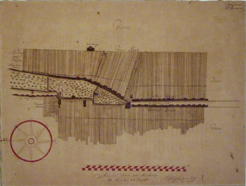 een kaart van veendam en Wildervank getekend ongeveer 1700 Oosterdiep en Westerdiep zijn blijkbaar al gegraven en het gebied is goeddeels aan snee. Tussen de diepen aan de oevers van de oude AE gaf de tekenaar groenlanden weer.