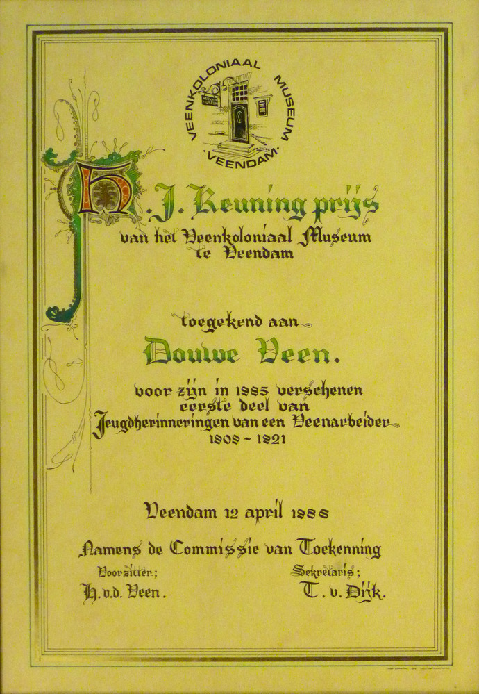 J.Keuningsprijs uitgereikt aan Douwe Veen