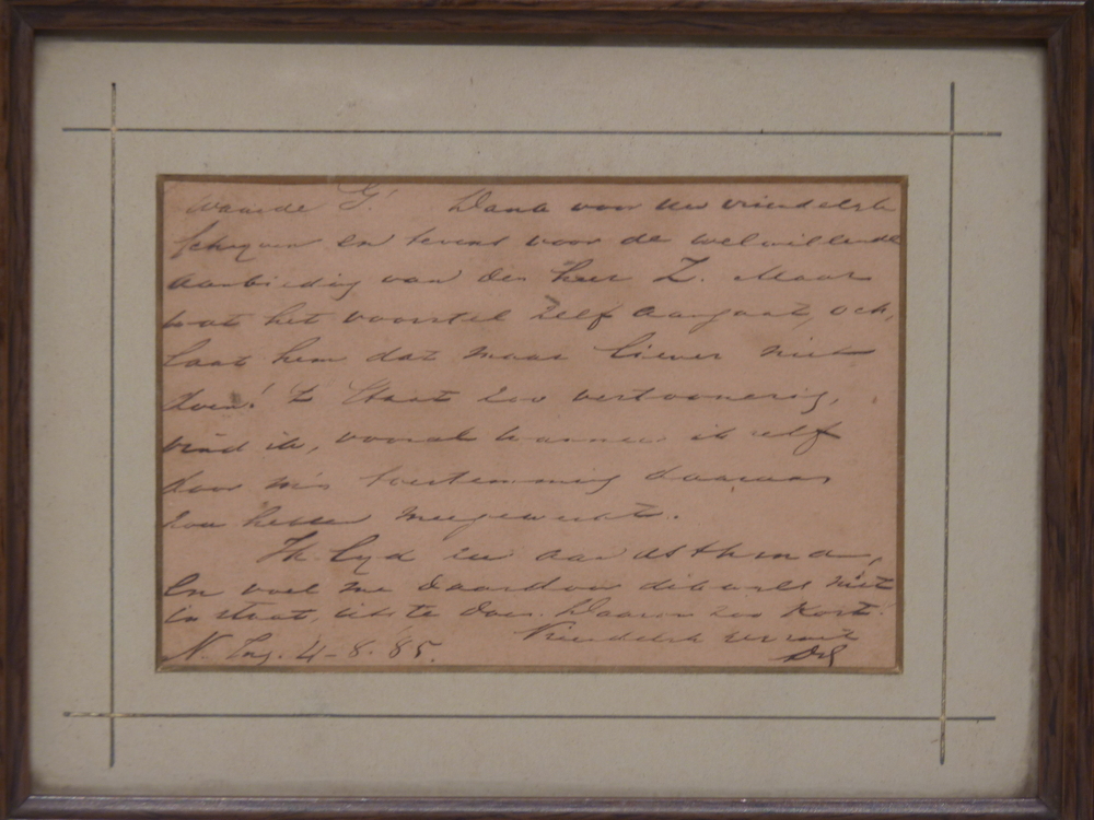 brief betreffende z maas.