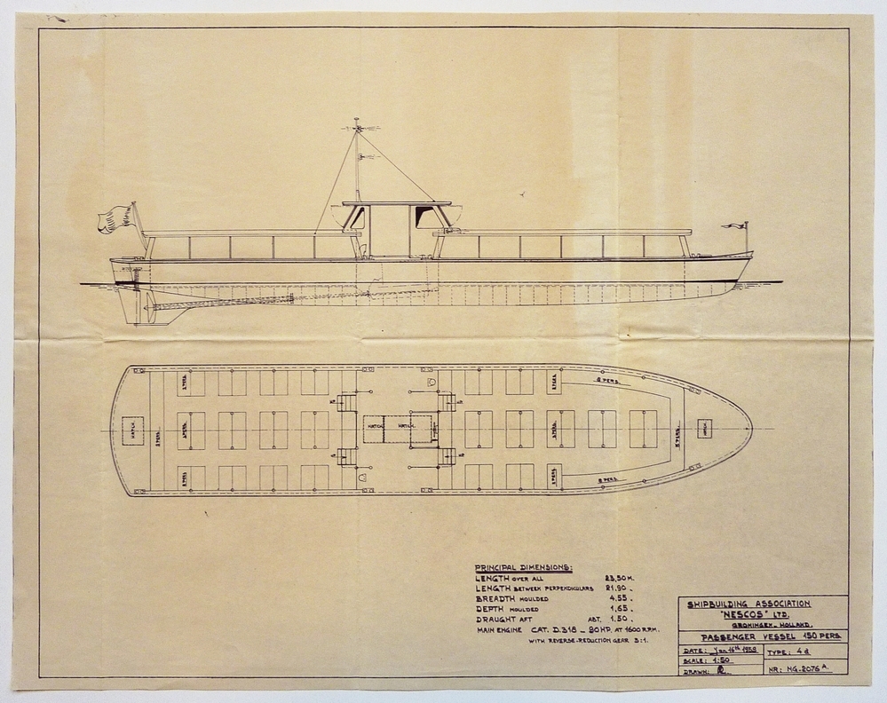 shipbuilding association NESCOS LTD passenger vessel 150 pers Nr NG 2076 A