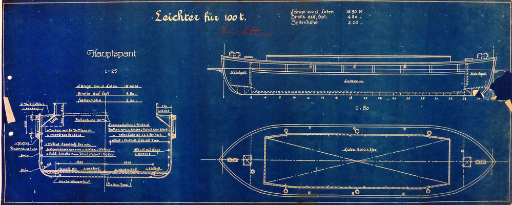 leichter (Lichter ) fur 100 t hauptspant 1: 25