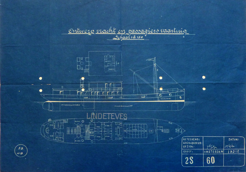 ontwerp vracht en passagiersvaartuig schaal 1: 150