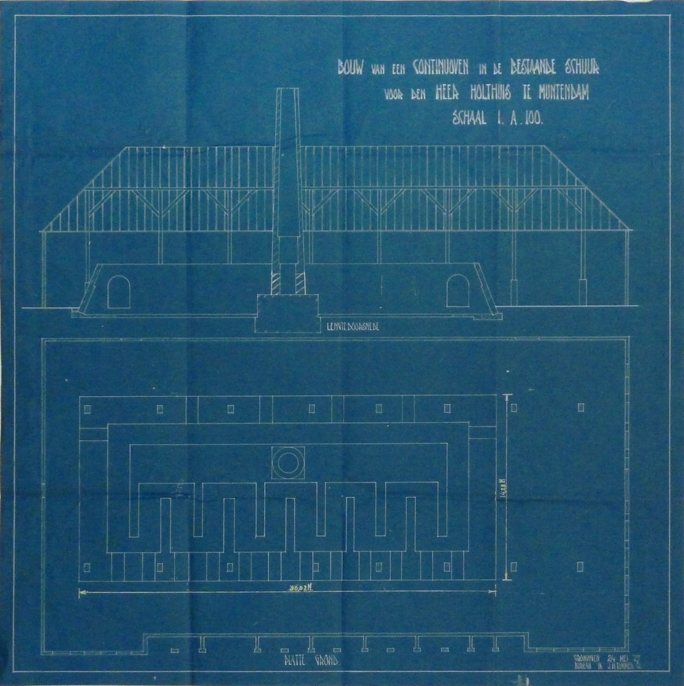 bouw van een continuoven in de bestaande schuur voor den heer Holthuis te Muntendam