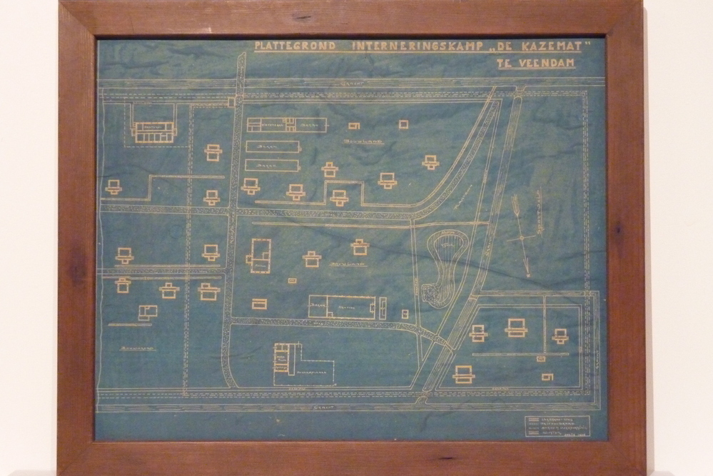 plattegrond Interneringskamp De Kazemat te Veendam
