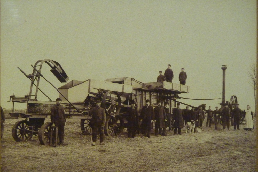 in werking Dorsmachine H Huisman , Boven Westerdiep 27 oktober 1907