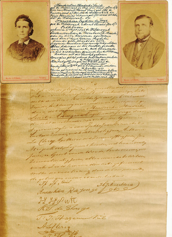 Copie laatse deel huwelijk Hendrikus Hendrik Smit en  Annechiena Engelina de Jonge 2 september 1846 .