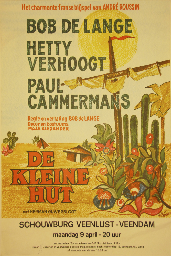 het charmante franse blijspel van Andre Roussin bob de lange hetty verhoogt de kleine hut kik berg maandag 9 april