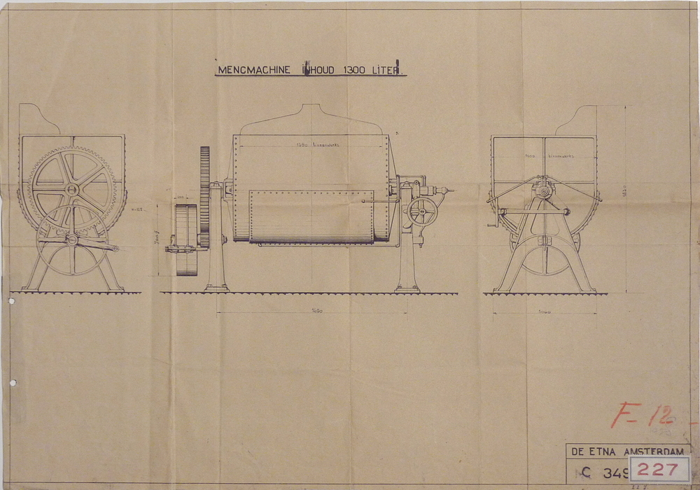 Mencmachine inhoud 1300 Liter ( Scholten's Chemische fabrieken Foxhol )