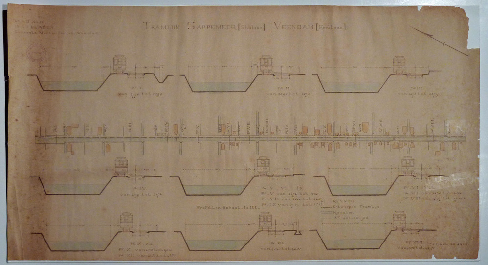 tramlijn Sappemeer (Station ) Veendam (Kerklaan ) blad 1
