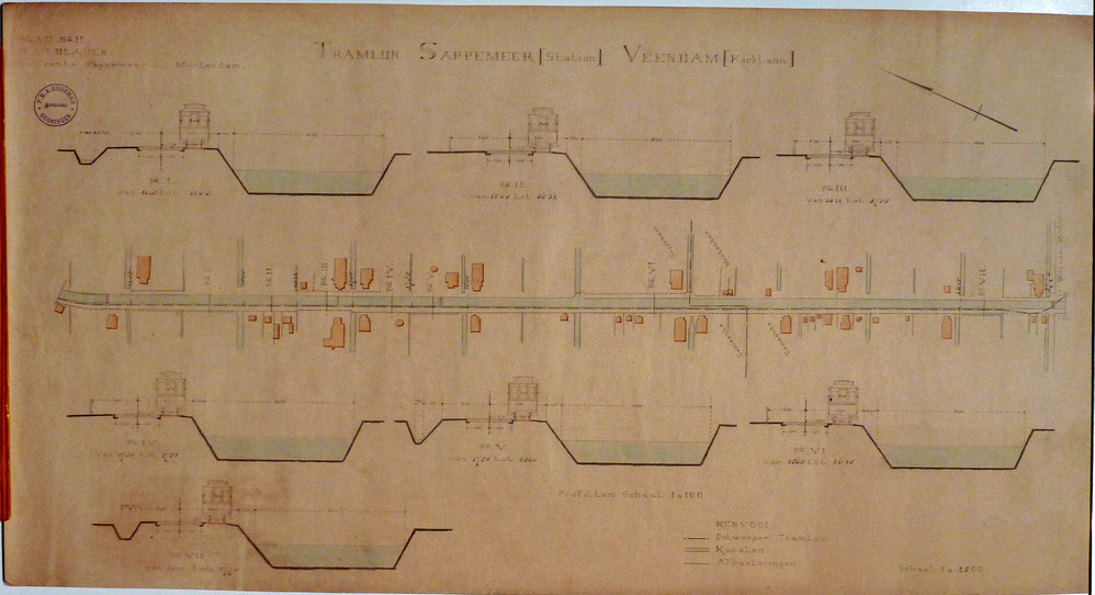 tramlijn Sappemeer (Station ) Veendam (Kerklaan ) blad 2