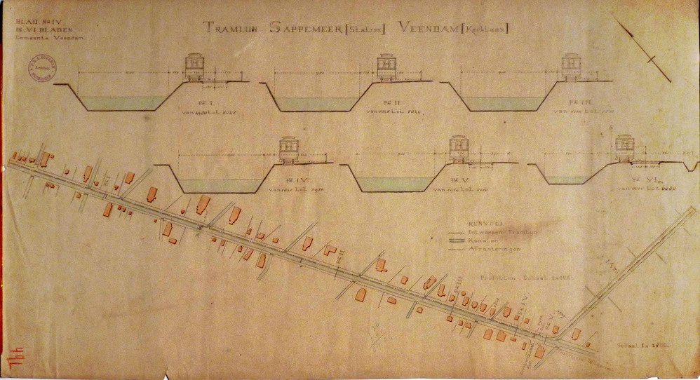 tramlijn Sappemeer (Station ) Veendam (Kerklaan ) blad 4