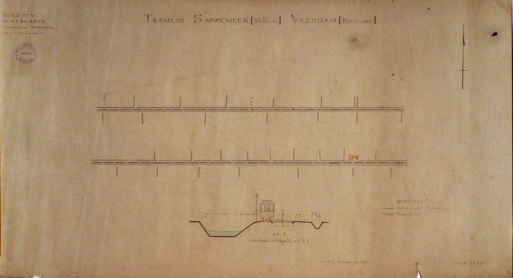 tramlijn Sappemeer (Station ) Veendam (Kerklaan ) blad 5
