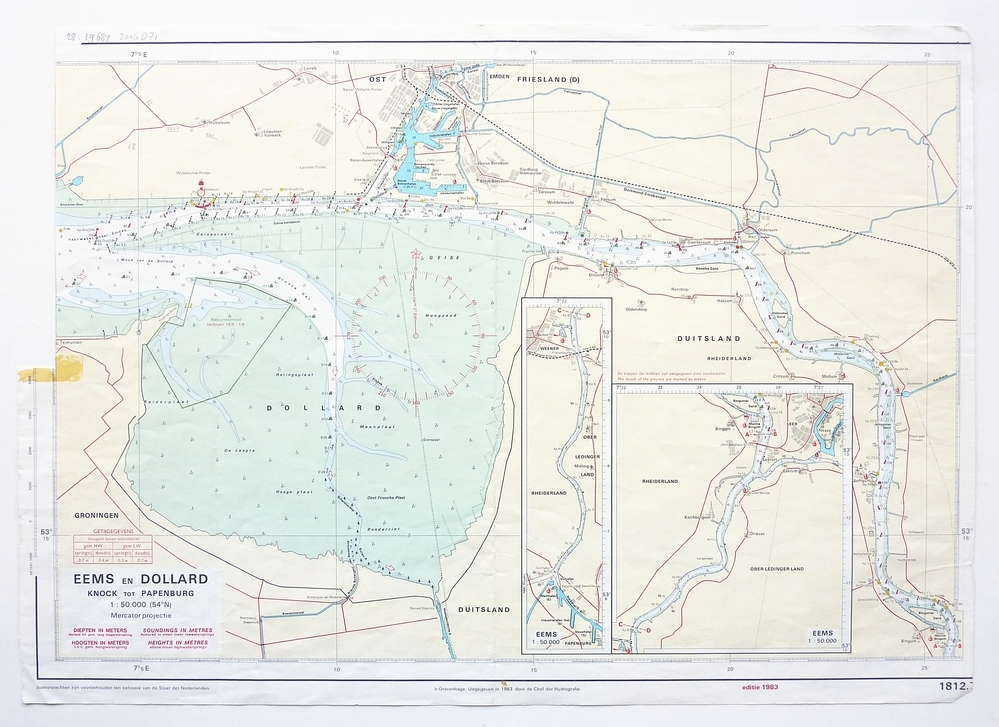 eems en dollard knock tot papenburg / noordzeekust friesche zeegat tot monden van de eems