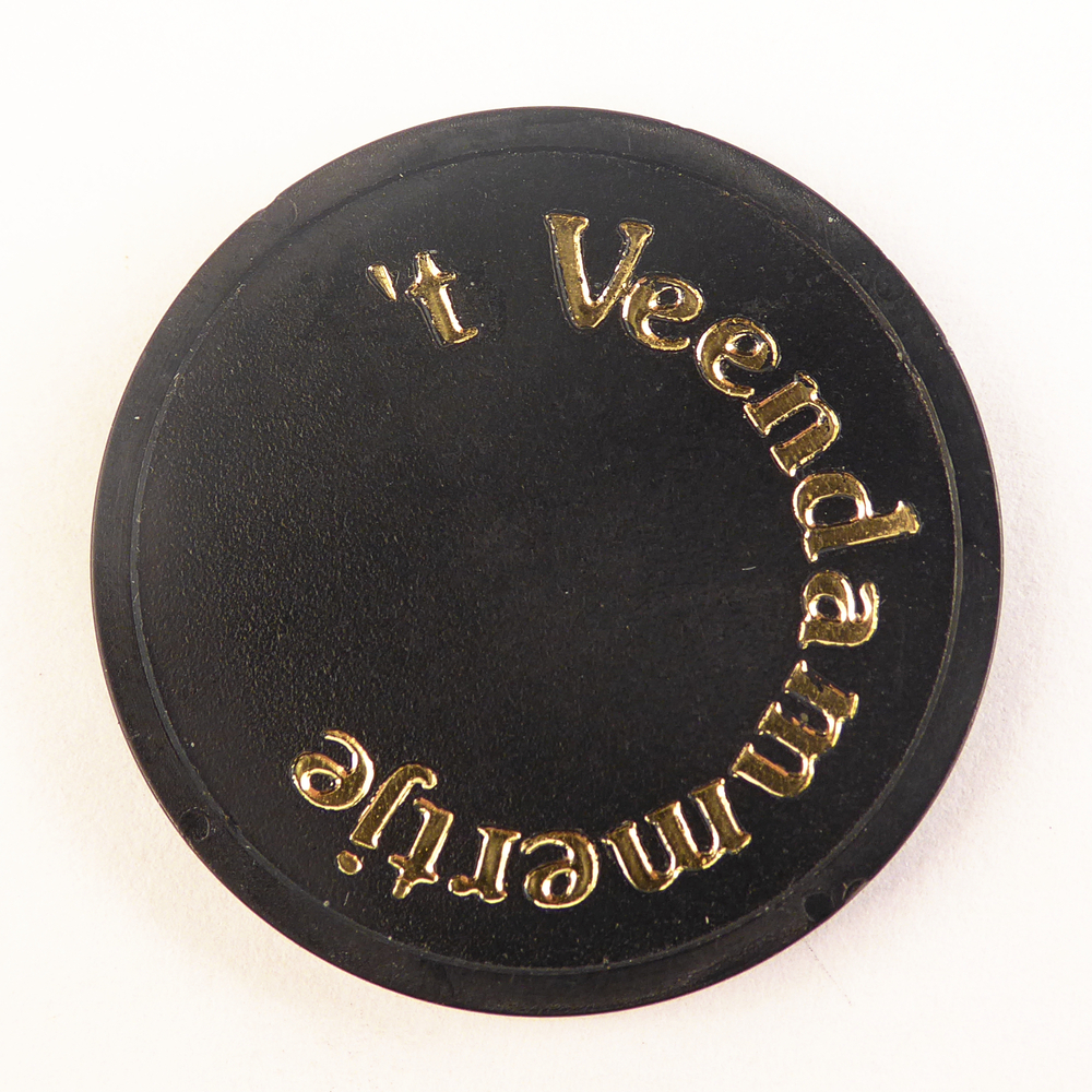 consumptiemunt van het Muziekcafe 'T Veendammertje , Kerkstraat 6 , 9641 AR te Veendam , tel 0598-635850 , afgebrand dinsdag 16 augustus 2005.