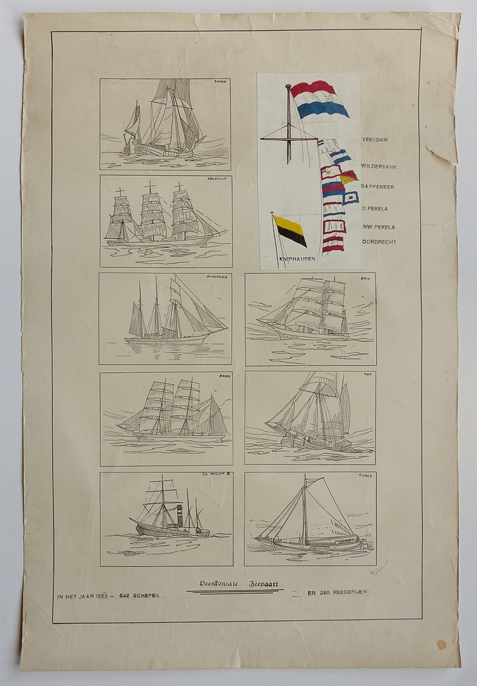 in het jaar 1863 - 542 schepen Veenkoloniale Zeevaart en 395 rederijen