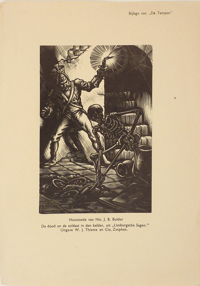 de dood en de soldaat in den kelder uit Limburgse sagen