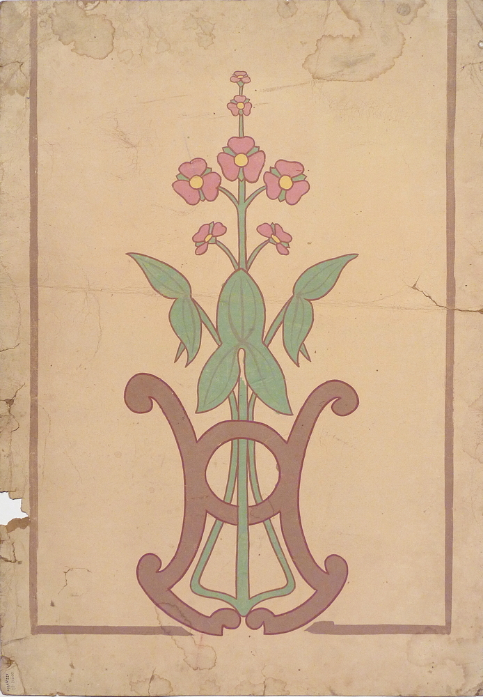 kartonnen plaat met afbeelding van een bloem