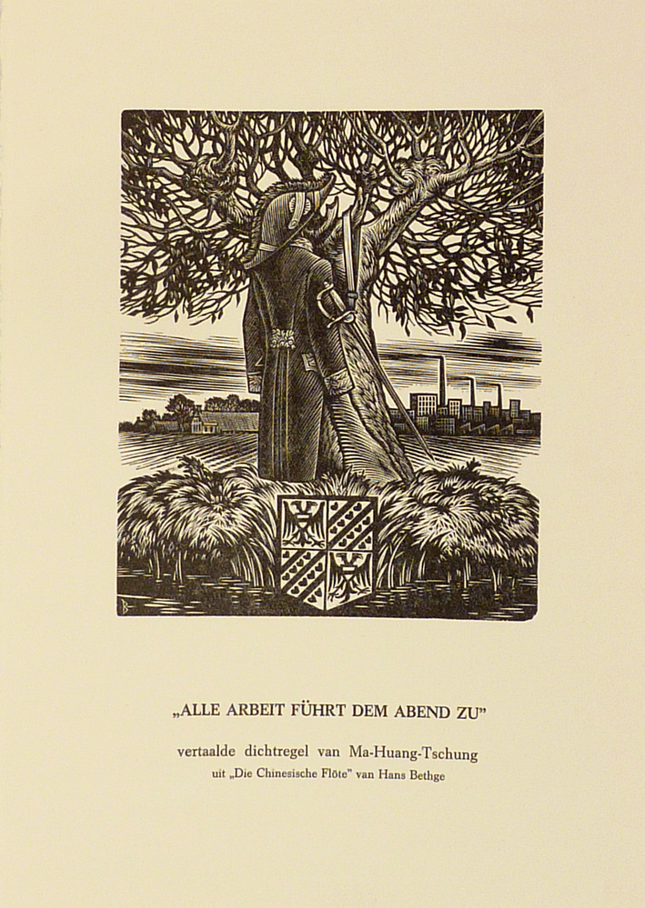 uniform aan boom en wapen van Groningen