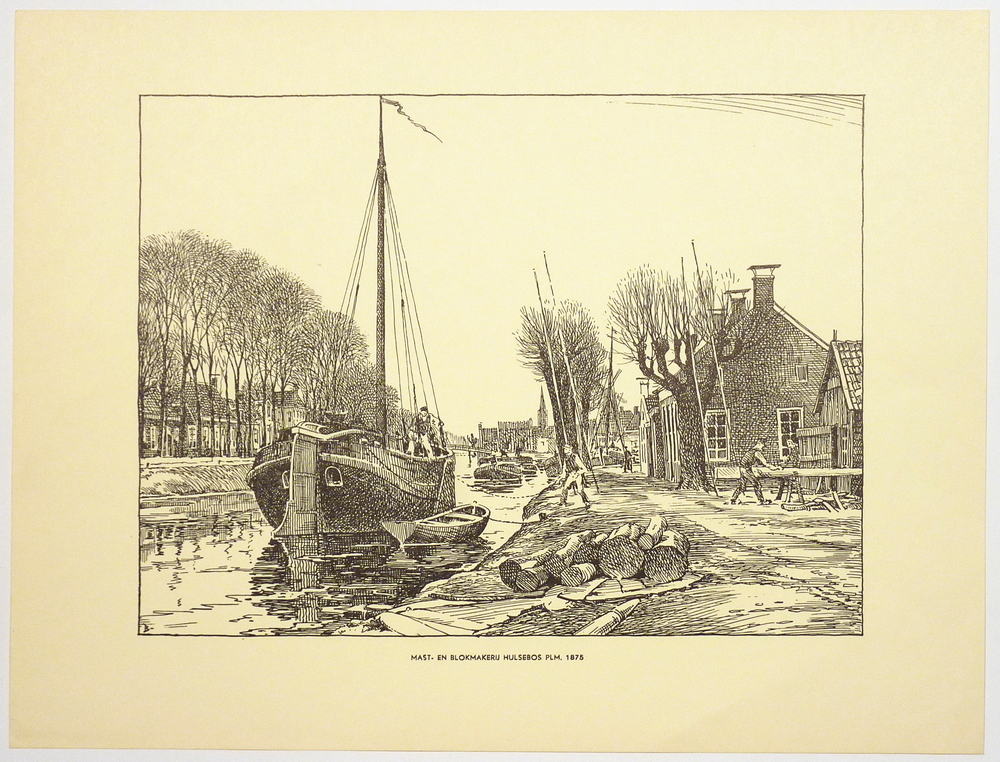 mast en blokmakerij Hulsebos 1875 te Hoogezand