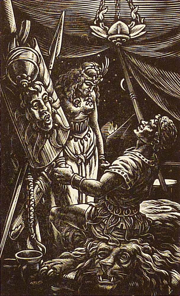 man en vrouw en tentenkamp