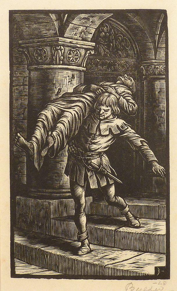 man draagt man W.B.Amsterdam 1947 boekillustratie Boccacio's Decamerone 1947